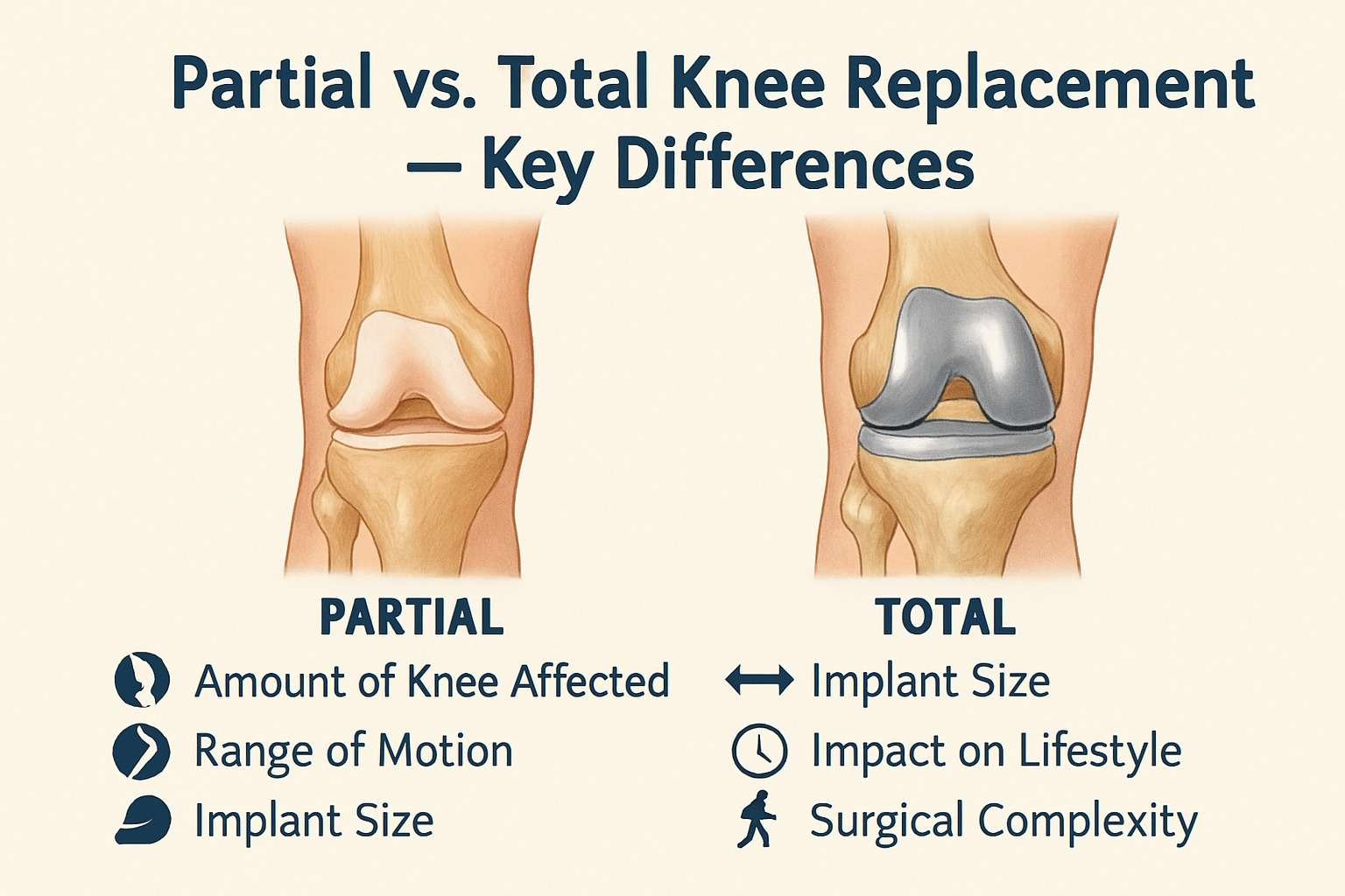 Knee Replacement — Key Differences