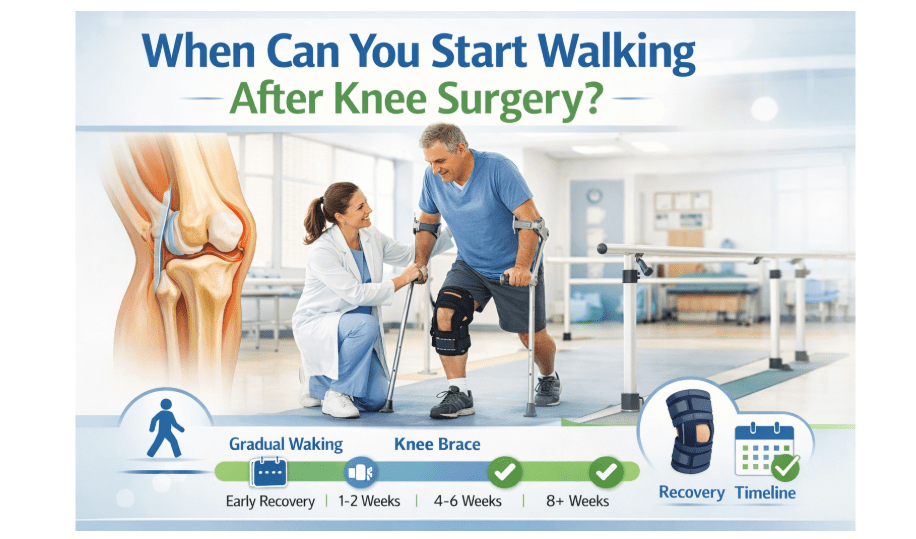 When can you start Walking after Knee surgery?